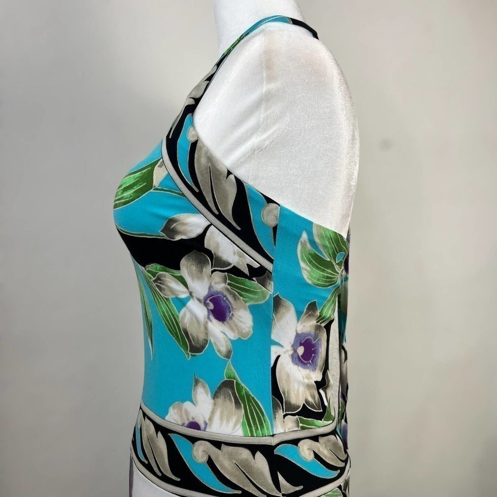 Cache Y2K Floral Halter Dress Lightweight Stretch Size Small - Picture 11 of 16